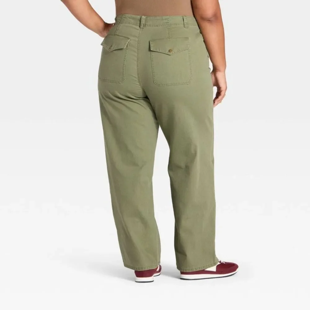 Universal Thread Green Wide-Leg Pants | Size 20 | High-Rise | NWT - Picture 2 of 3